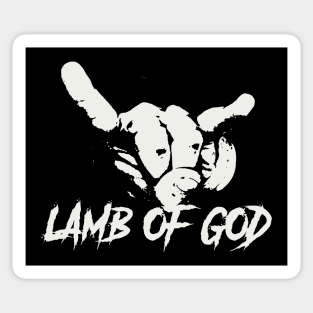 lamb of god ll horn sign Sticker